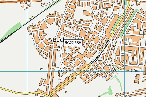 RG22 5BH map - OS VectorMap District (Ordnance Survey)