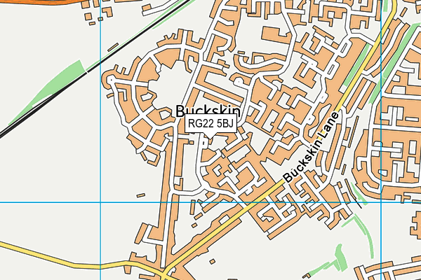 RG22 5BJ map - OS VectorMap District (Ordnance Survey)