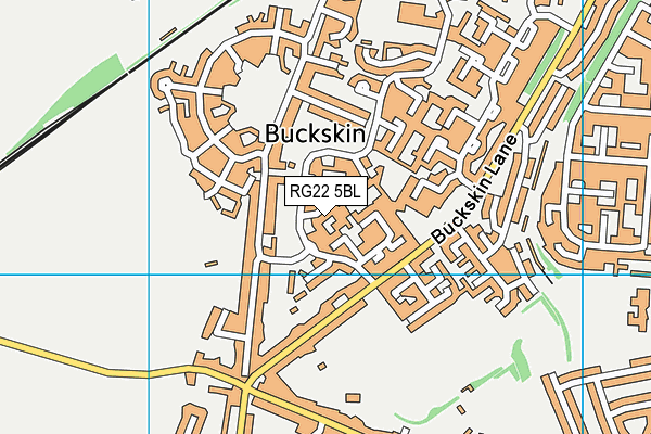 RG22 5BL map - OS VectorMap District (Ordnance Survey)