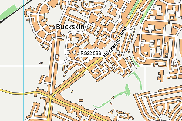 RG22 5BS map - OS VectorMap District (Ordnance Survey)