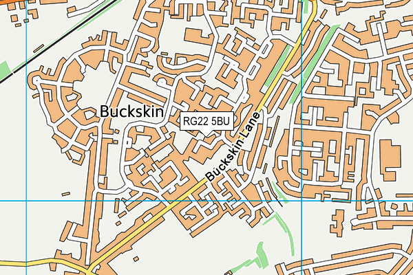 RG22 5BU map - OS VectorMap District (Ordnance Survey)