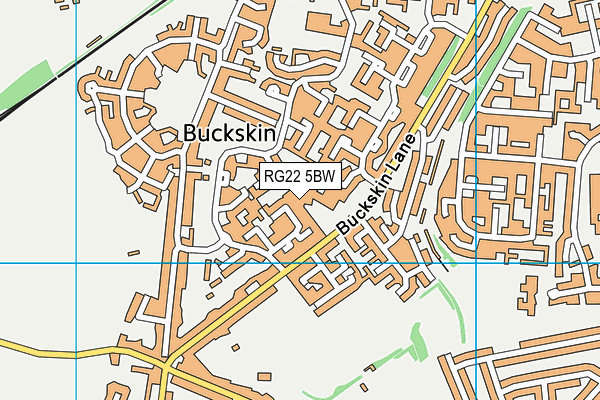 RG22 5BW map - OS VectorMap District (Ordnance Survey)