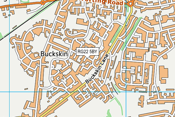 RG22 5BY map - OS VectorMap District (Ordnance Survey)