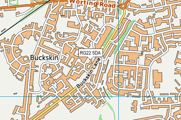 RG22 5DA map - OS VectorMap District (Ordnance Survey)