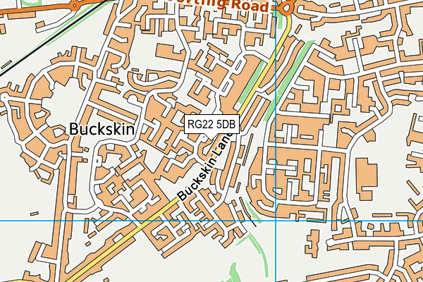 RG22 5DB map - OS VectorMap District (Ordnance Survey)