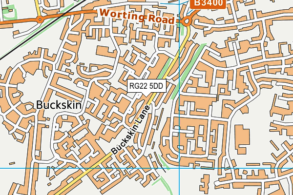 RG22 5DD map - OS VectorMap District (Ordnance Survey)