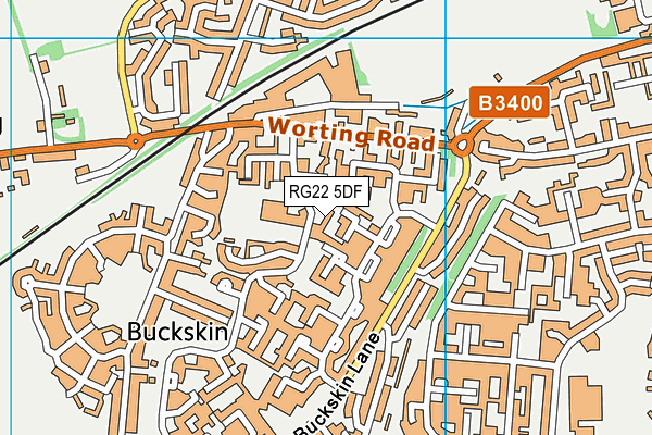 RG22 5DF map - OS VectorMap District (Ordnance Survey)