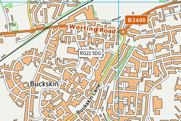 RG22 5DG map - OS VectorMap District (Ordnance Survey)