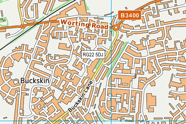 RG22 5DJ map - OS VectorMap District (Ordnance Survey)