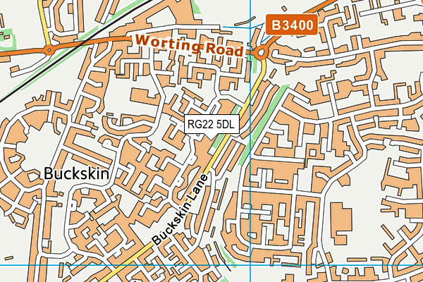 RG22 5DL map - OS VectorMap District (Ordnance Survey)