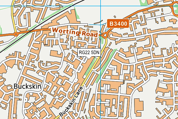 RG22 5DN map - OS VectorMap District (Ordnance Survey)