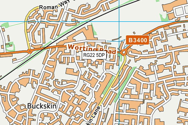 RG22 5DP map - OS VectorMap District (Ordnance Survey)