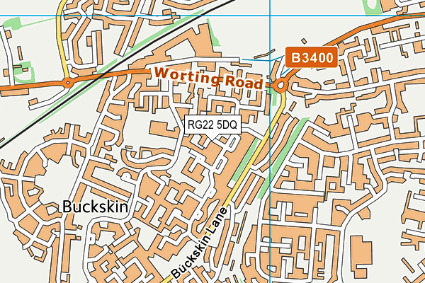 RG22 5DQ map - OS VectorMap District (Ordnance Survey)