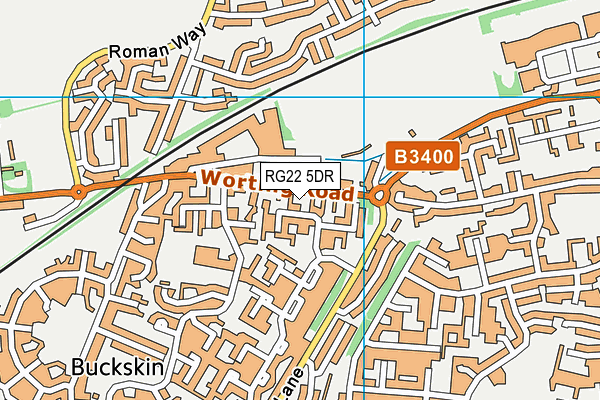 RG22 5DR map - OS VectorMap District (Ordnance Survey)