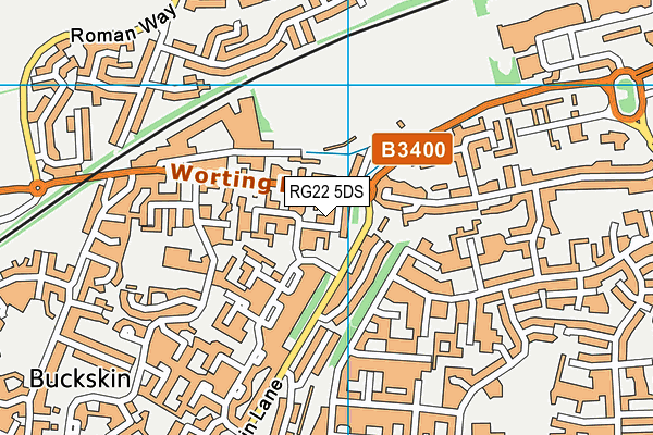 RG22 5DS map - OS VectorMap District (Ordnance Survey)