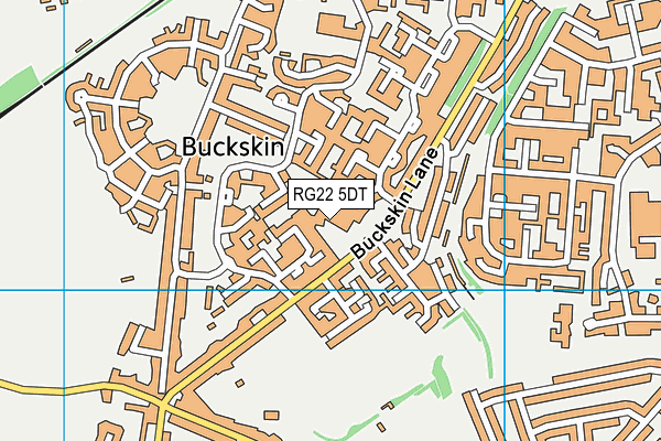 RG22 5DT map - OS VectorMap District (Ordnance Survey)