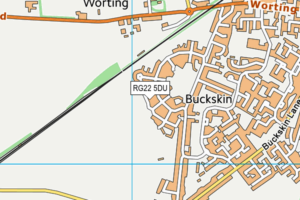 RG22 5DU map - OS VectorMap District (Ordnance Survey)