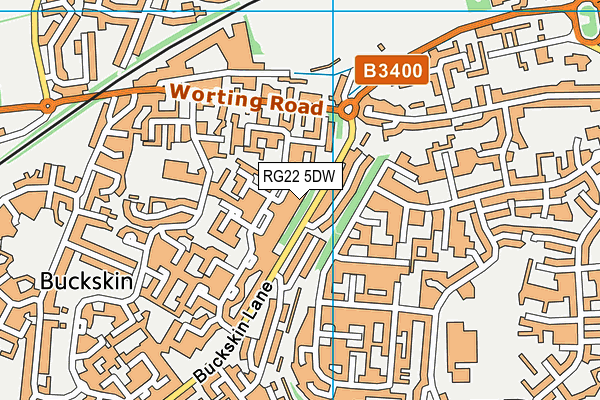 RG22 5DW map - OS VectorMap District (Ordnance Survey)