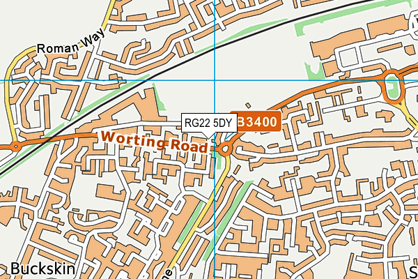 RG22 5DY map - OS VectorMap District (Ordnance Survey)