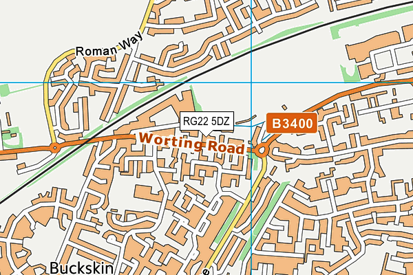 RG22 5DZ map - OS VectorMap District (Ordnance Survey)