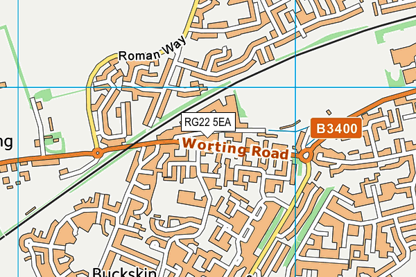 RG22 5EA map - OS VectorMap District (Ordnance Survey)