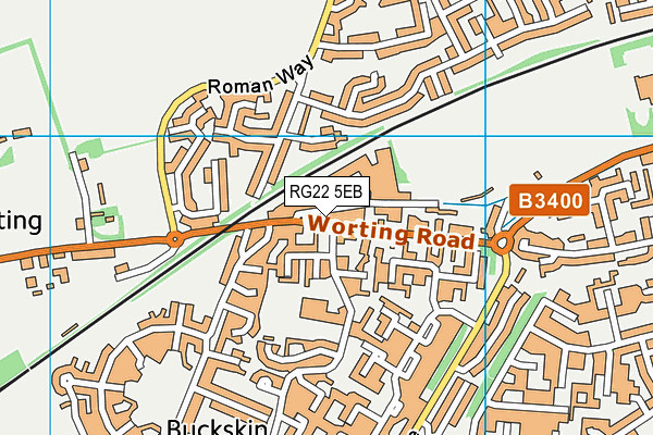 RG22 5EB map - OS VectorMap District (Ordnance Survey)