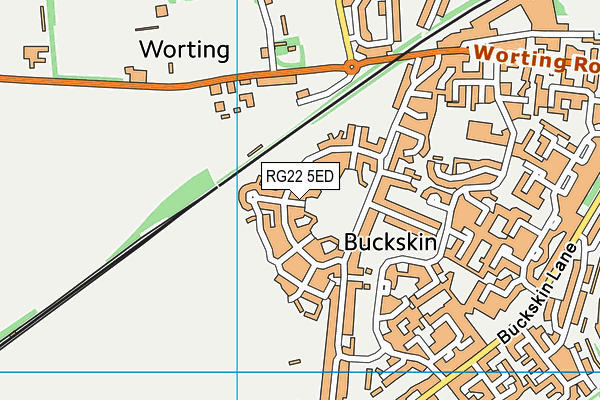 RG22 5ED map - OS VectorMap District (Ordnance Survey)