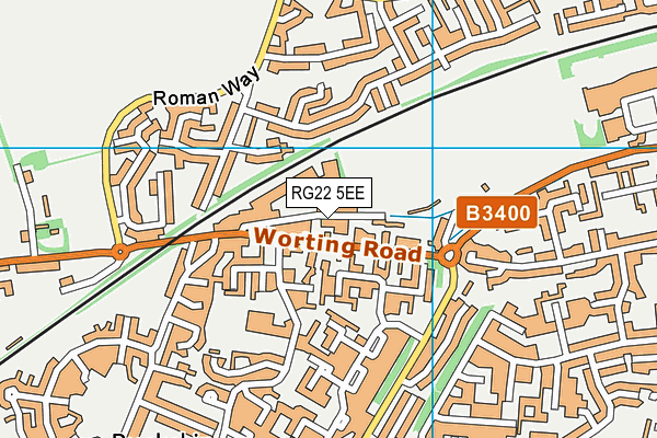 RG22 5EE map - OS VectorMap District (Ordnance Survey)