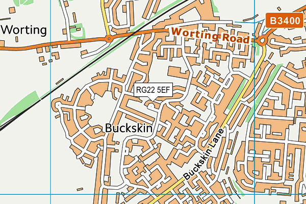 RG22 5EF map - OS VectorMap District (Ordnance Survey)