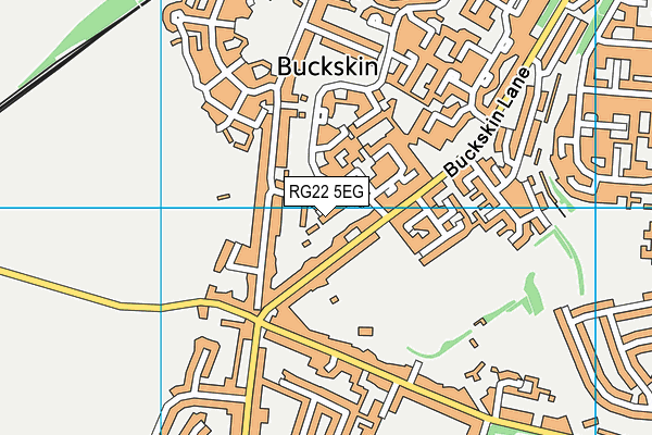 RG22 5EG map - OS VectorMap District (Ordnance Survey)