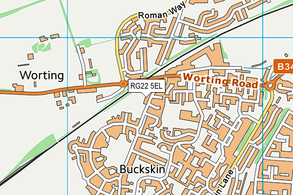 RG22 5EL map - OS VectorMap District (Ordnance Survey)