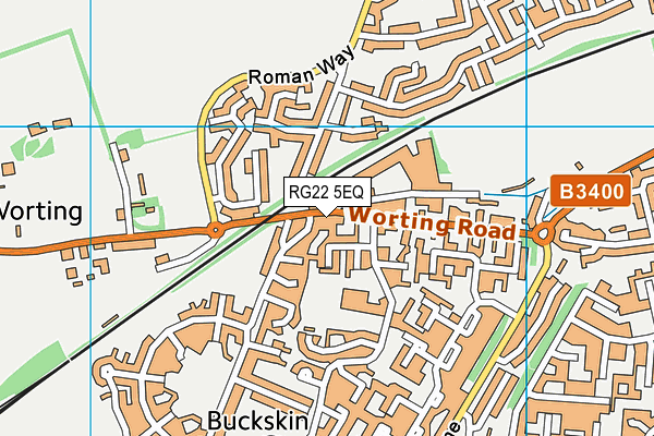 RG22 5EQ map - OS VectorMap District (Ordnance Survey)