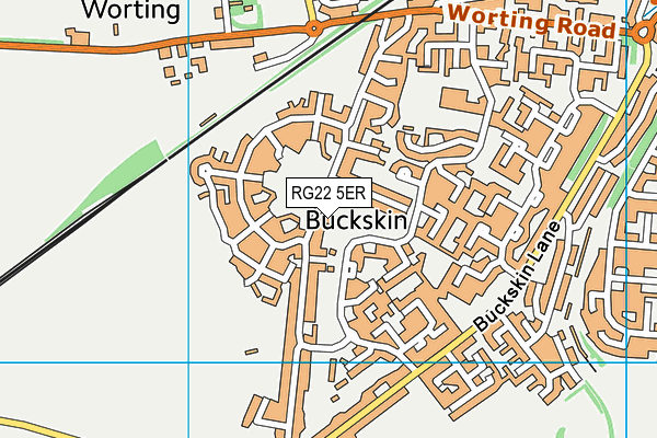 RG22 5ER map - OS VectorMap District (Ordnance Survey)