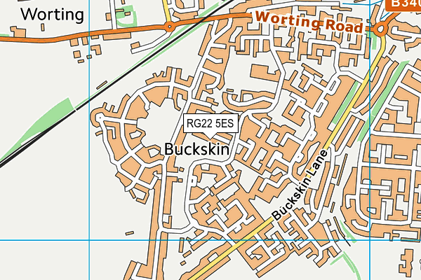 RG22 5ES map - OS VectorMap District (Ordnance Survey)