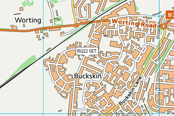 RG22 5ET map - OS VectorMap District (Ordnance Survey)