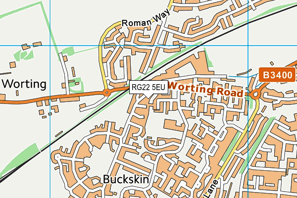 RG22 5EU map - OS VectorMap District (Ordnance Survey)