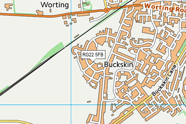 RG22 5FB map - OS VectorMap District (Ordnance Survey)