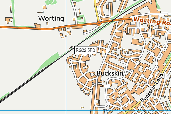 RG22 5FD map - OS VectorMap District (Ordnance Survey)