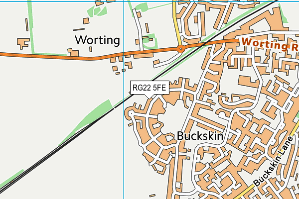 RG22 5FE map - OS VectorMap District (Ordnance Survey)