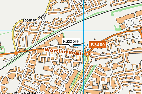 RG22 5FF map - OS VectorMap District (Ordnance Survey)