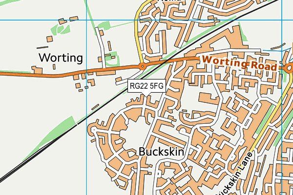 RG22 5FG map - OS VectorMap District (Ordnance Survey)