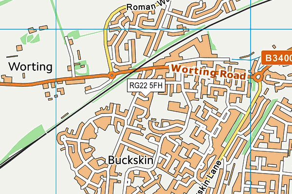 RG22 5FH map - OS VectorMap District (Ordnance Survey)