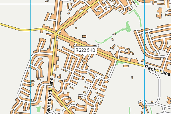 RG22 5HD map - OS VectorMap District (Ordnance Survey)