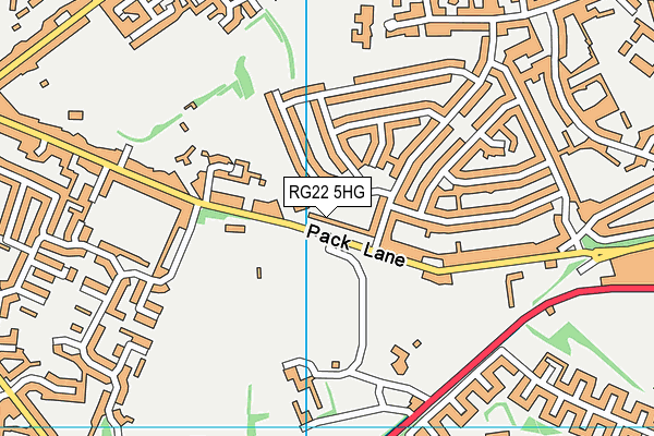 RG22 5HG map - OS VectorMap District (Ordnance Survey)