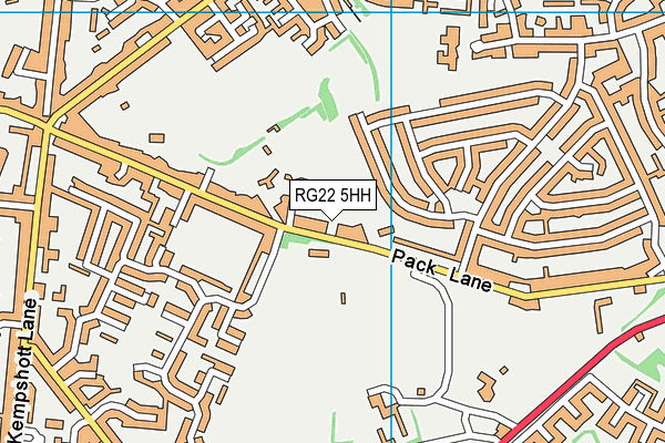 RG22 5HH map - OS VectorMap District (Ordnance Survey)