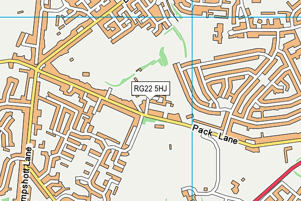 RG22 5HJ map - OS VectorMap District (Ordnance Survey)