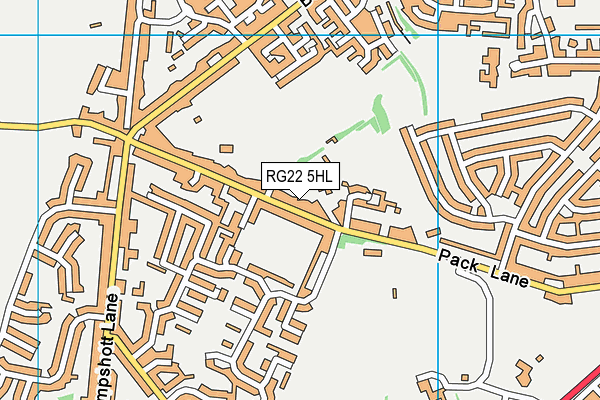 RG22 5HL map - OS VectorMap District (Ordnance Survey)