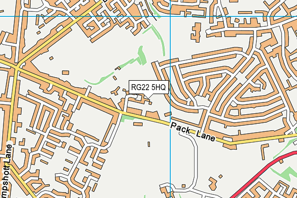 RG22 5HQ map - OS VectorMap District (Ordnance Survey)