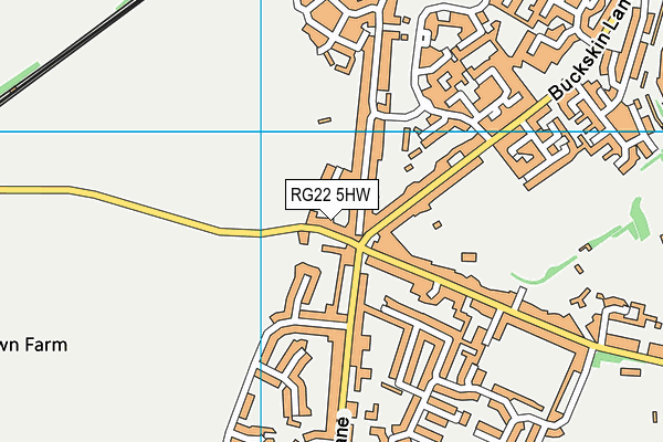 RG22 5HW map - OS VectorMap District (Ordnance Survey)