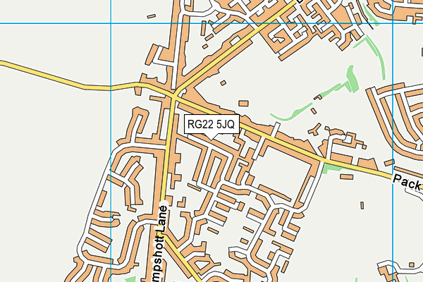 RG22 5JQ map - OS VectorMap District (Ordnance Survey)